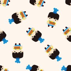 chef cartoon seamless pattern background N35