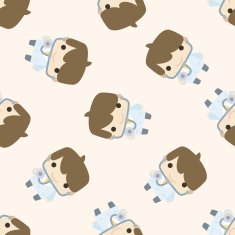 people theme doctor cartoon seamless pattern background N9
