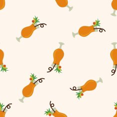 juice drink cartoon seamless pattern background