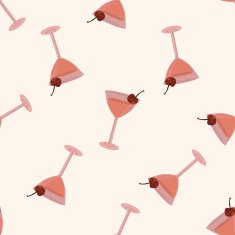 juice drink cartoon seamless pattern background N3