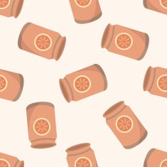 drink cartoon seamless pattern background N3