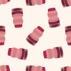 drink cartoon seamless pattern background N4