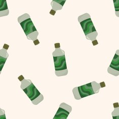drink cartoon seamless pattern background N5