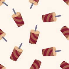 soda drink cartoon seamless pattern background N3
