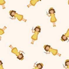 nurse cartoon seamless pattern background N7