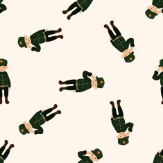 policeman cartoon seamless pattern background N2