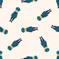 policeman cartoon seamless pattern background N7