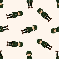 policeman cartoon seamless pattern background N8