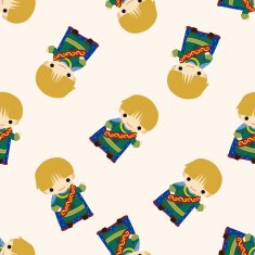 Medieval character cartoon seamless pattern background