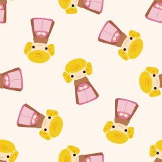 Medieval character cartoon seamless pattern background N7