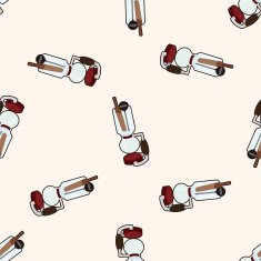 coffee machine cartoon seamless pattern background N3