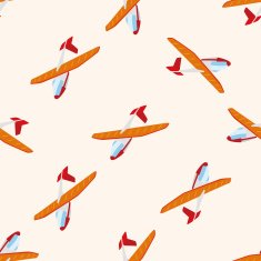 transportation airplane cartoon seamless pattern background N9