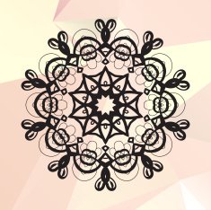 Mandala on triangles background