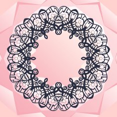 Mandala on triangles background N3