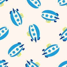 style hot air balloon cartoon seamless pattern background N2