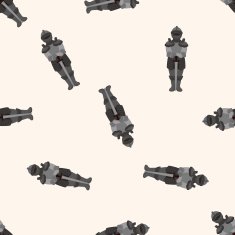 knight cartoon seamless pattern background N18