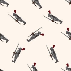 knight cartoon seamless pattern background N22