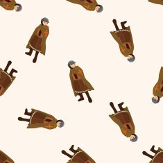 knight cartoon seamless pattern background N26