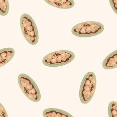 chinese food cartoon seamless pattern background N8