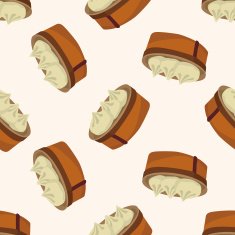 chinese food cartoon seamless pattern background N13