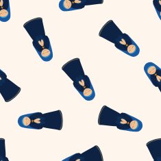 pastor and nun cartoon seamless pattern background N16