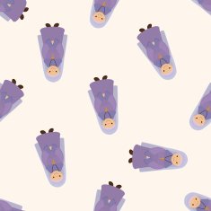 pastor and nun cartoon seamless pattern background N18