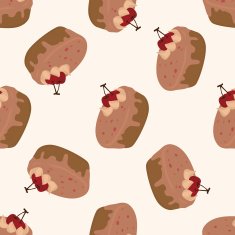 decorating cake 10 cartoon seamless pattern background N25
