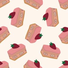 decorating cake 10 cartoon seamless pattern background N28