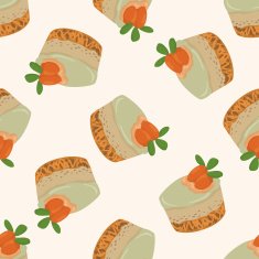 decorating cake 10 cartoon seamless pattern background N32