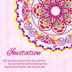 invitation mandala card N53
