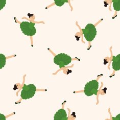 dancer cartoon seamless pattern background N16