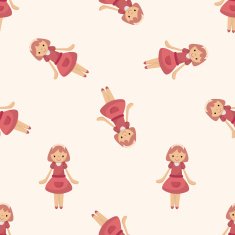 waiter cartoon seamless pattern background N18