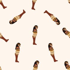 pharaoh cartoon seamless pattern background N19