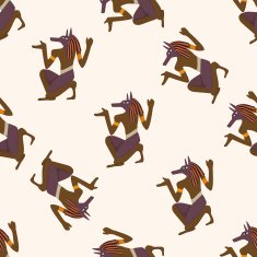 pharaoh cartoon seamless pattern background N24