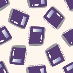 notebook cartoon seamless pattern background