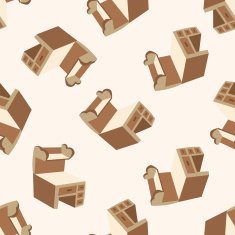furniture cabinet cartoon seamless pattern background N4