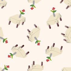 table cartoon seamless pattern background N3