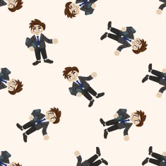 father cartoon seamless pattern background N3