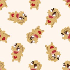 monster cartoon seamless pattern background N19
