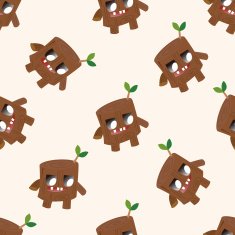 monster cartoon seamless pattern background N21