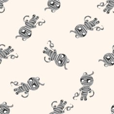 monster cartoon seamless pattern background N22
