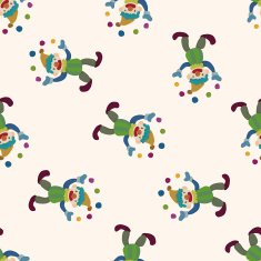 clowns cartoon seamless pattern background N10