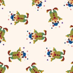 clowns cartoon seamless pattern background N11