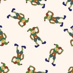 clowns cartoon seamless pattern background N13