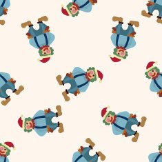 clowns cartoon seamless pattern background N17