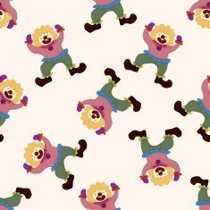 clowns cartoon seamless pattern background N18