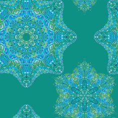 seamless pattern of colorful abstract mandala shapes 3