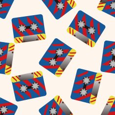 Audiotape cartoon seamless pattern background N24