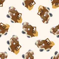 transportation car cartoon seamless pattern background N13