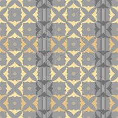Pattern squares shamrocks gold on grey